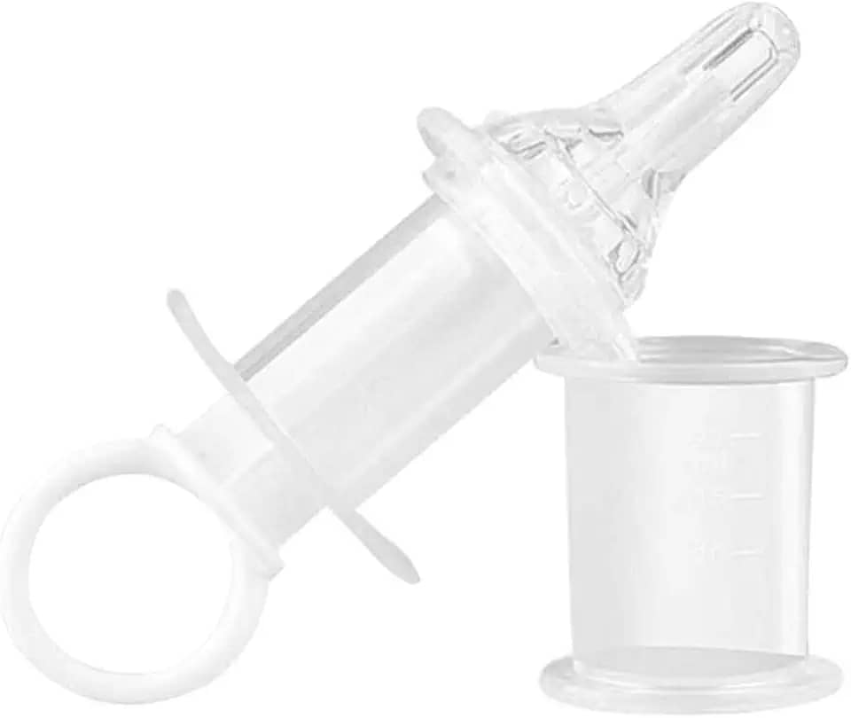 Balacoo Mamadeira de alimentação para animais de estimação para amamentação, chupeta de mamadeira, dispensador de medicamentos, alimentador de agulha, comedor de compressão para animais de estimação, gatos, filhotes pequenos