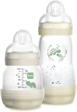 Mamadeira MAM Anticólica - Easy Start - Starter Set - Mamadeiras 130ml e 260ml - Neutra