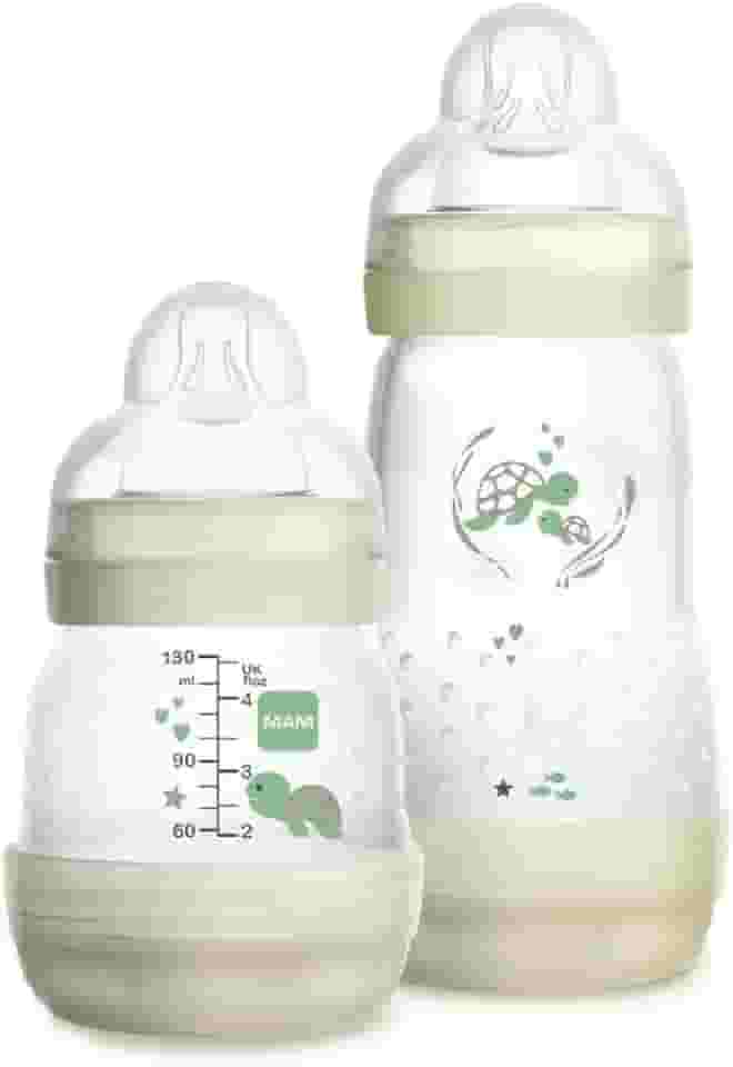 Mamadeira MAM Anticólica - Easy Start - Starter Set - Mamadeiras 130ml e 260ml - Neutra