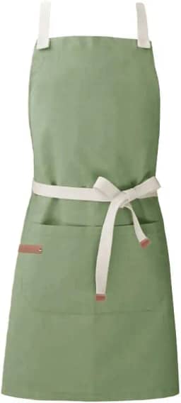 Avental Verde Cha Matte Algodao Cafeteria Bar Vegano 1un