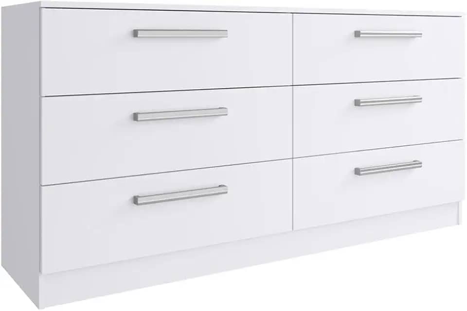 Comoda Madesa 3435092 6 Gavetas Branco SE