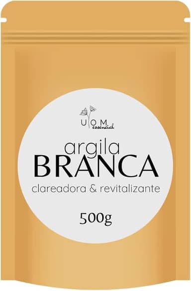 Argila Branca Clareadora e Revitalizante UOM 500g | 100g (100g)