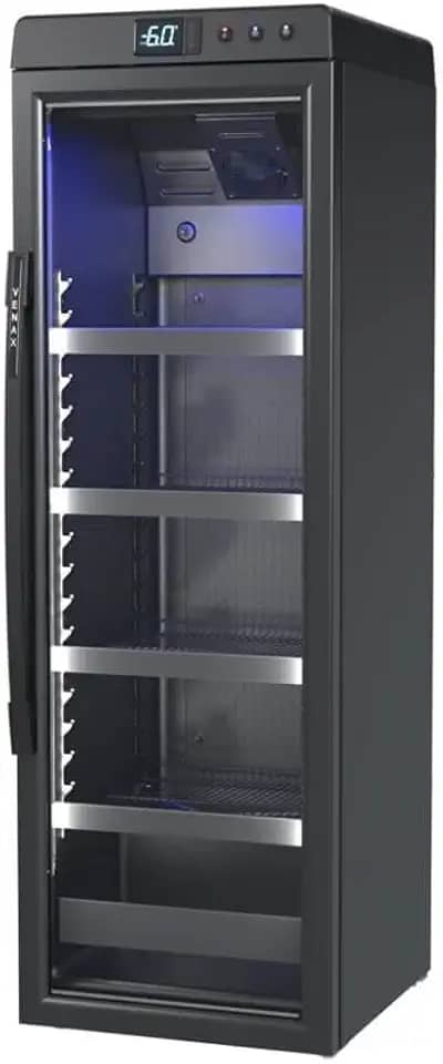 Expositora Cervejeira Venax Expvqcb 200l Craft Beer Porta Com Vidro Duplo Preto Fosco 127v 32538