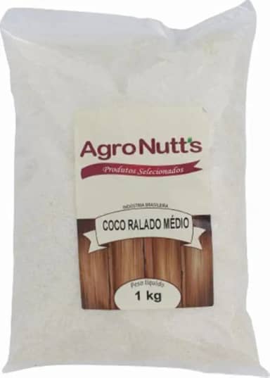 Coco Ralado Médio Importado 1Kg Agronutts