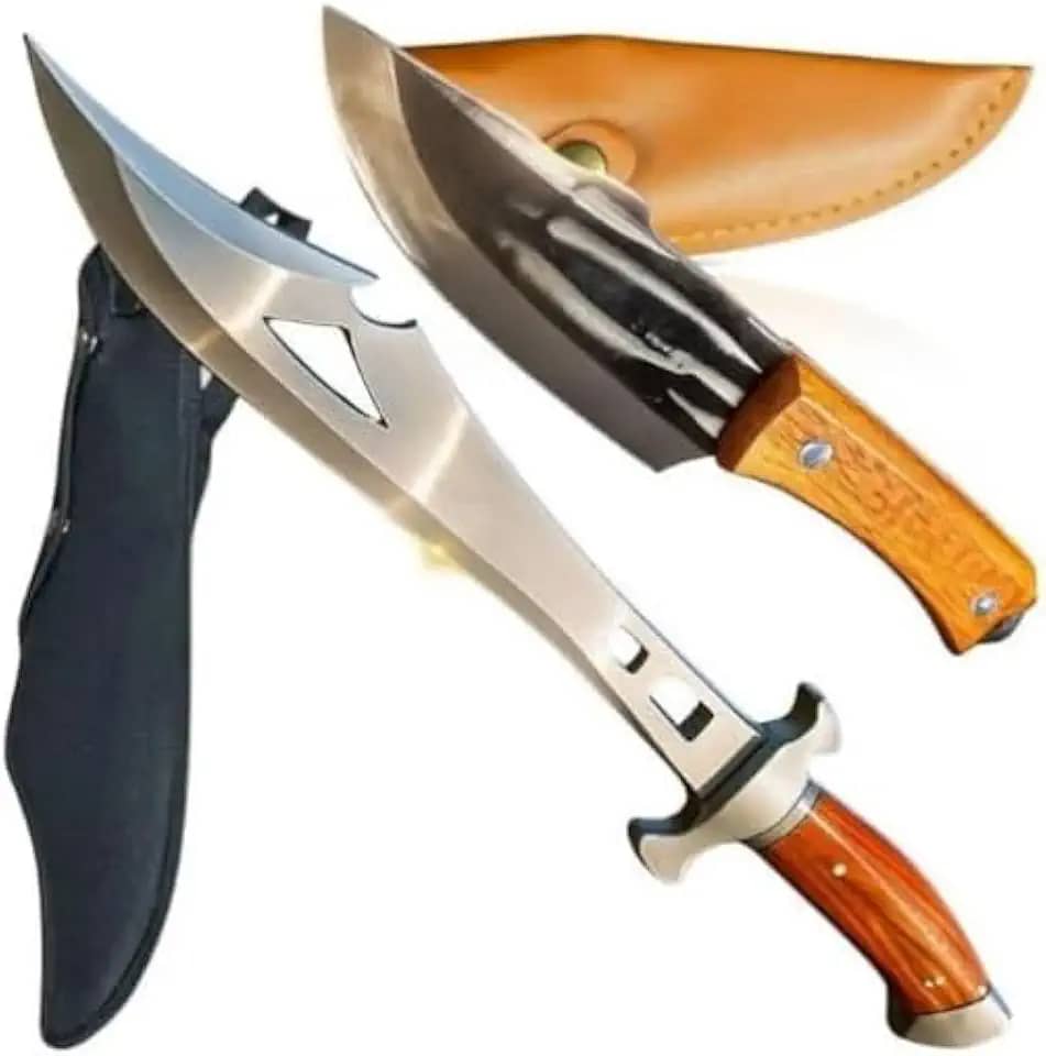 Facão Militar Tático Full Tang, Aço, Preto, 50cm Comprimento Total, Lâmina 36cm, Cabo 14cm, Camping Pesca Corta Mato, com Bainha