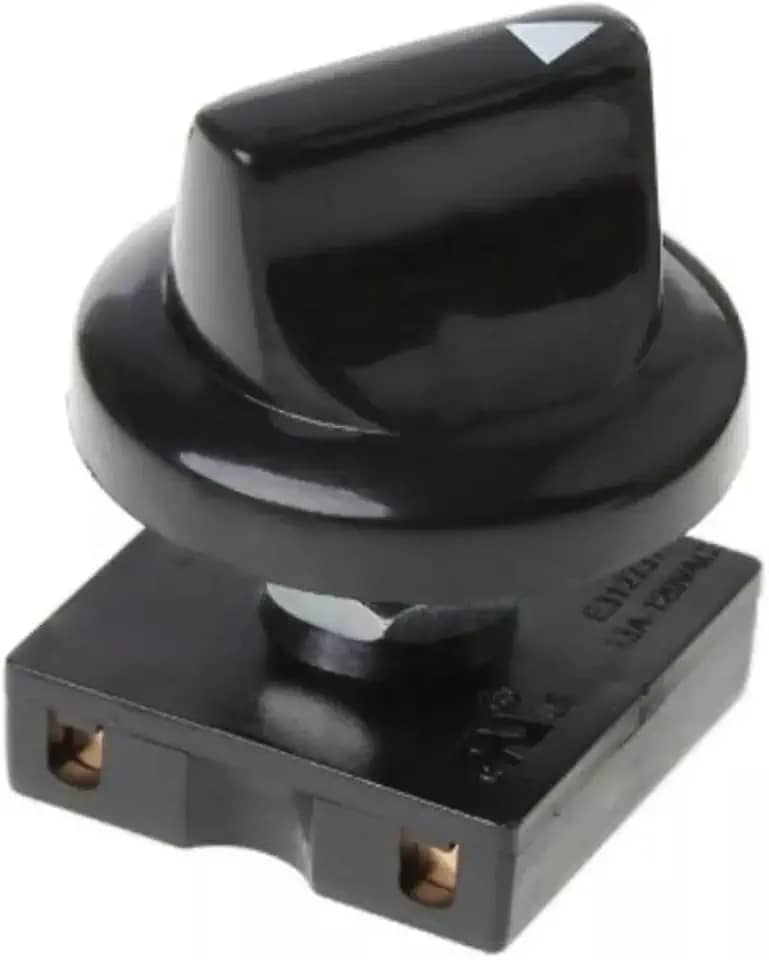 Chave Interruptor para Ventilador e Circuladores, 3 Velocidades, Controle de Ajuste, Preto