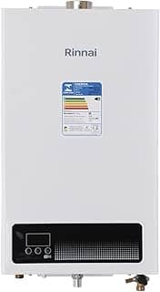 Rinnai E15-15 litros GN (Gás Natural) Branco - Aquecedor de Água a Gás Digital REU-E150 FEH