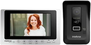 INTELBRAS Videoporteiro Wi-fi Allo wT7 Lite Preto/Prata