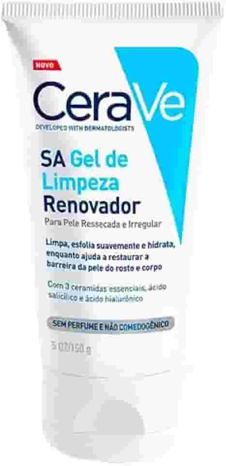CeraVe, SA Gel de Limpeza Renovador, com Ácido Salicílico, Ácido Hialurônico e Efeito Esfoliante