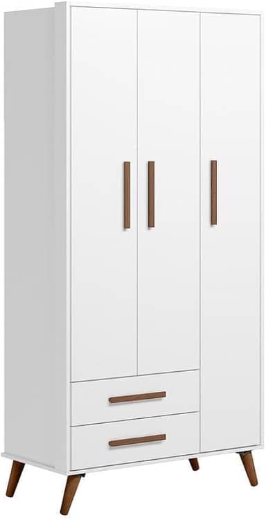 Guarda Roupa Roupeiro Infantil Qencanto Retrô Qmovi Branco