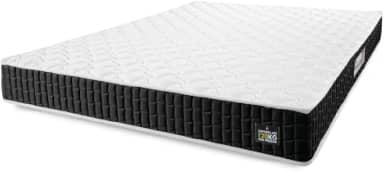 Colchão Casal Espuma D33 New Millenium 138x188x19cm Branco/Preto Hellen - Suporta até 120kg por Pessoa