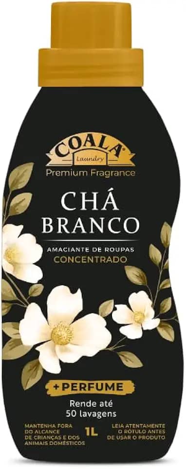 Coala Laundry Amaciante de Roupas Concentrado 1 Litro Chá Branco