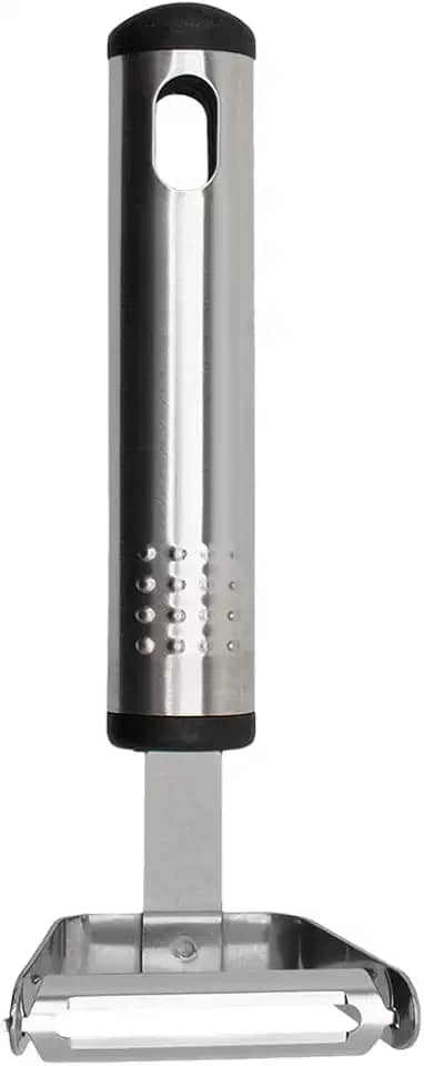 Mimo Style Descascador de Legumes 15cm, Feito Inteiramente de Aço Inoxidável. Descasque de Forma Rápida Legumes, Verduras e Frutas. Resistente e Durável, Prático Para o Dia a Dia