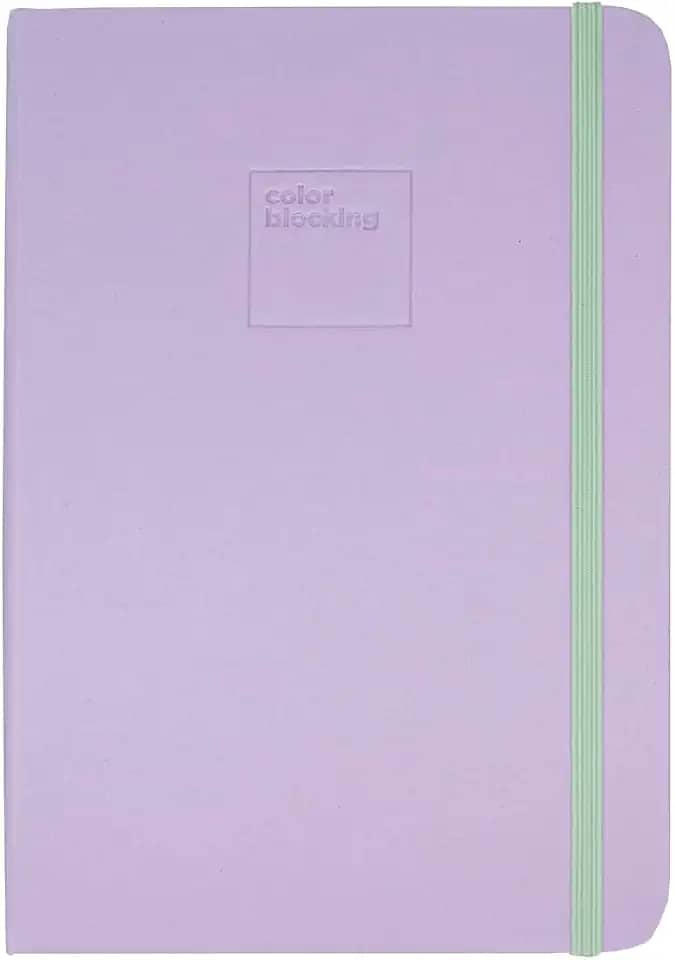 Caderneta Pontilhada Candy Colors 80 folhas em Papel Marfim 90g/m² (Capa Lilás/Verde-Menta | 14,5x21cm)