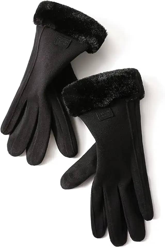 Luvas femininas para tela sens?vel ao toque, t?rmicas, neve, inverno, vento, dirigir, corrida, ciclismo