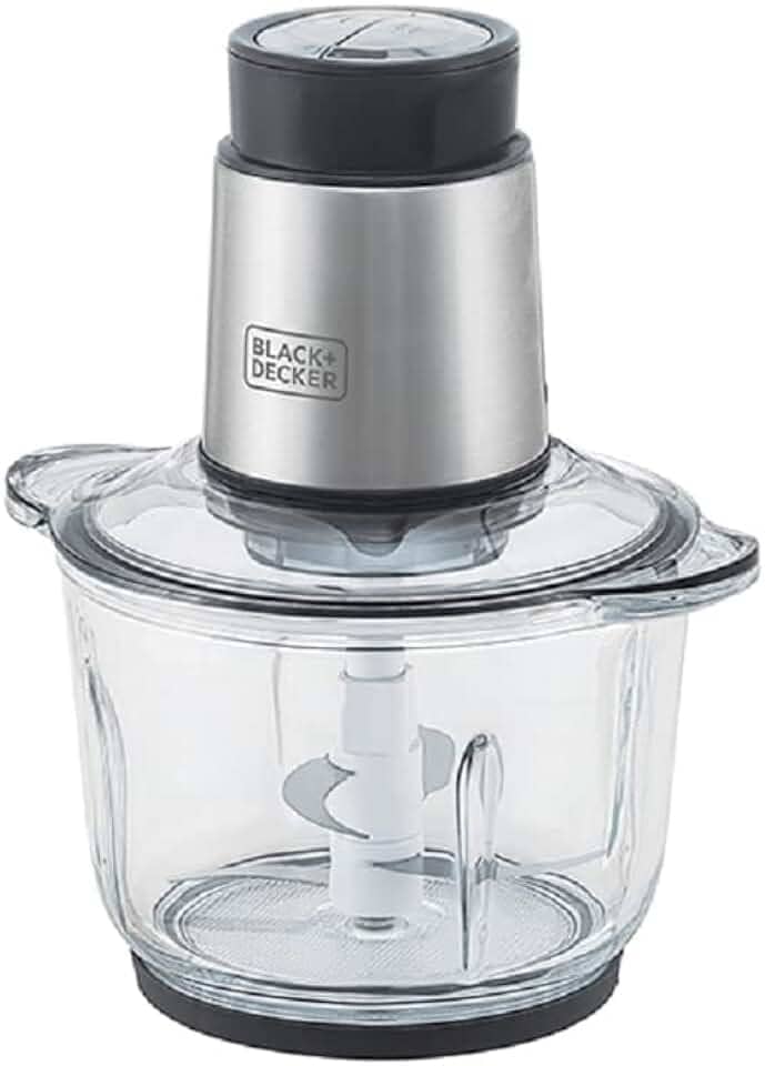 BLACK+DECKER Processador de Alimentos Antiaderente em Inox, Gourmand Gris, Modelo MP300G, 110V