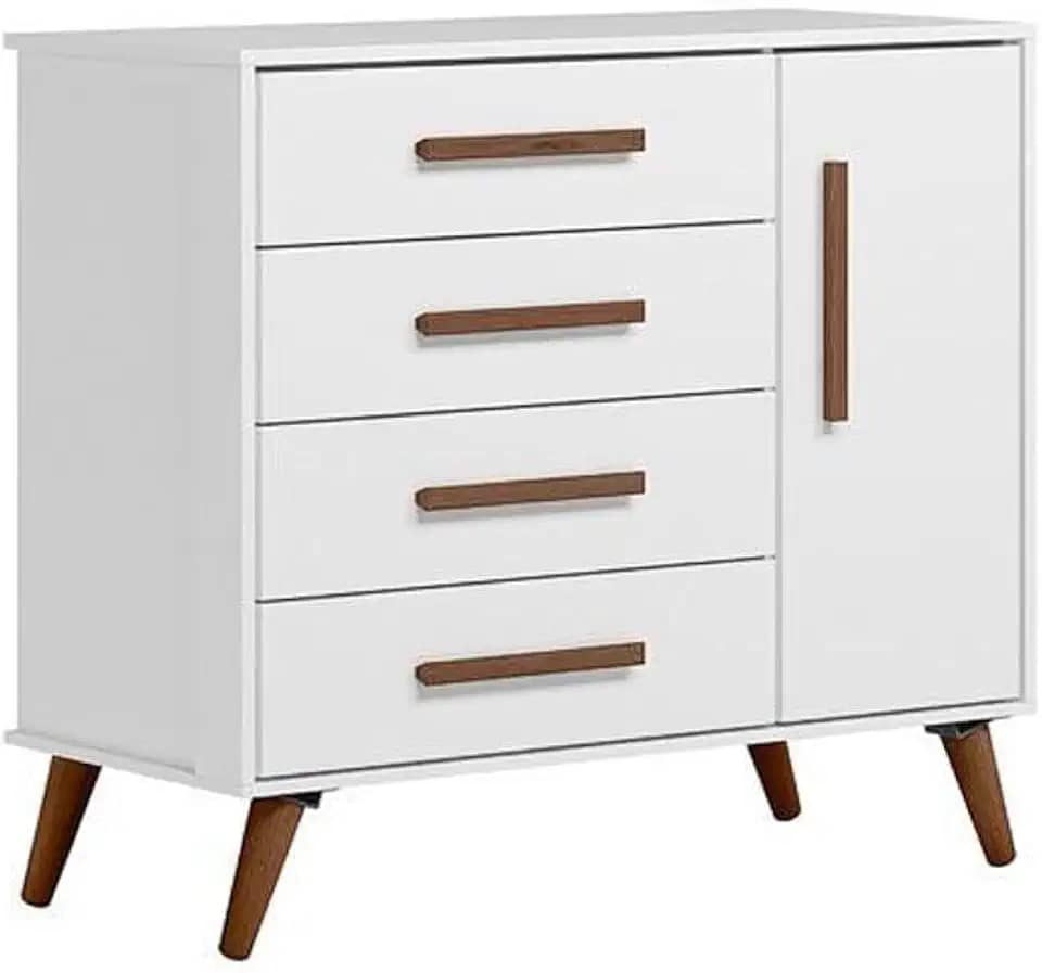 Cômoda Infantil Qencanto Retrô Qmovi Branco