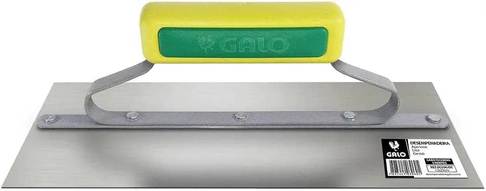 Desempenadeira Aço Inox Para Gesso 5 Cravos - Galo