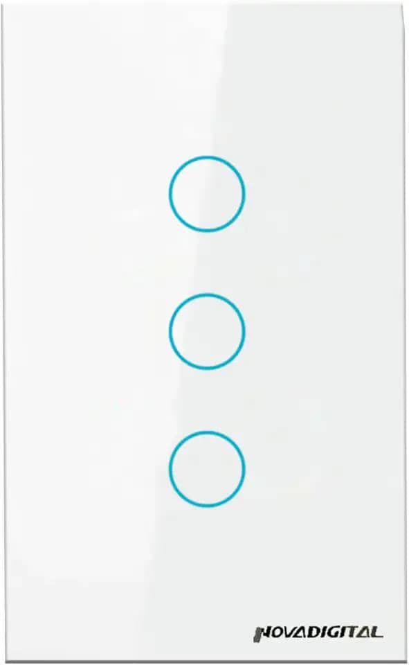 Interruptor Smart Wifi Inteligente Touch Nova Digital 3 botões Lite BR 4x2