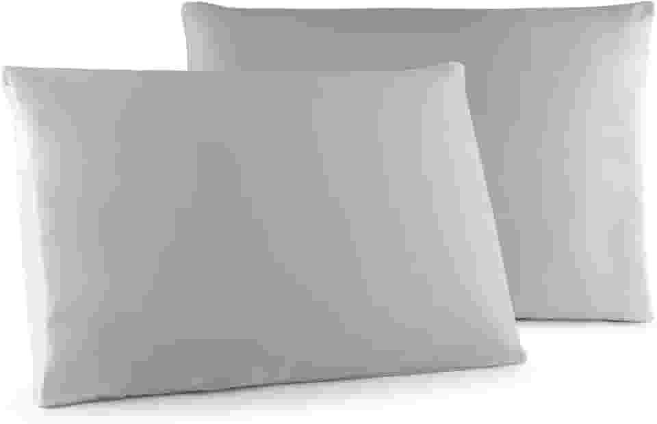 Kit 02 Fronhas Classic Tecido Percal 400 Fios 70x50 cm Antiácaro, Anti-pilling com Toque Macio - Cinza