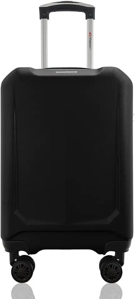 Mala de Viagem Bordo 10kg ABS Rígida Rodas 360º Duplas Cadeado Segredo Gladiador A6MB Preto