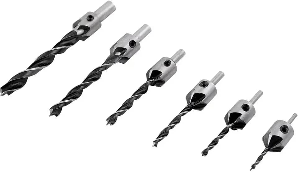 Vonder, Jogo De Brocas 3 Pontas Com Escareador, 3 Mm A 10 Mm, Jogo Com 7 Peças.