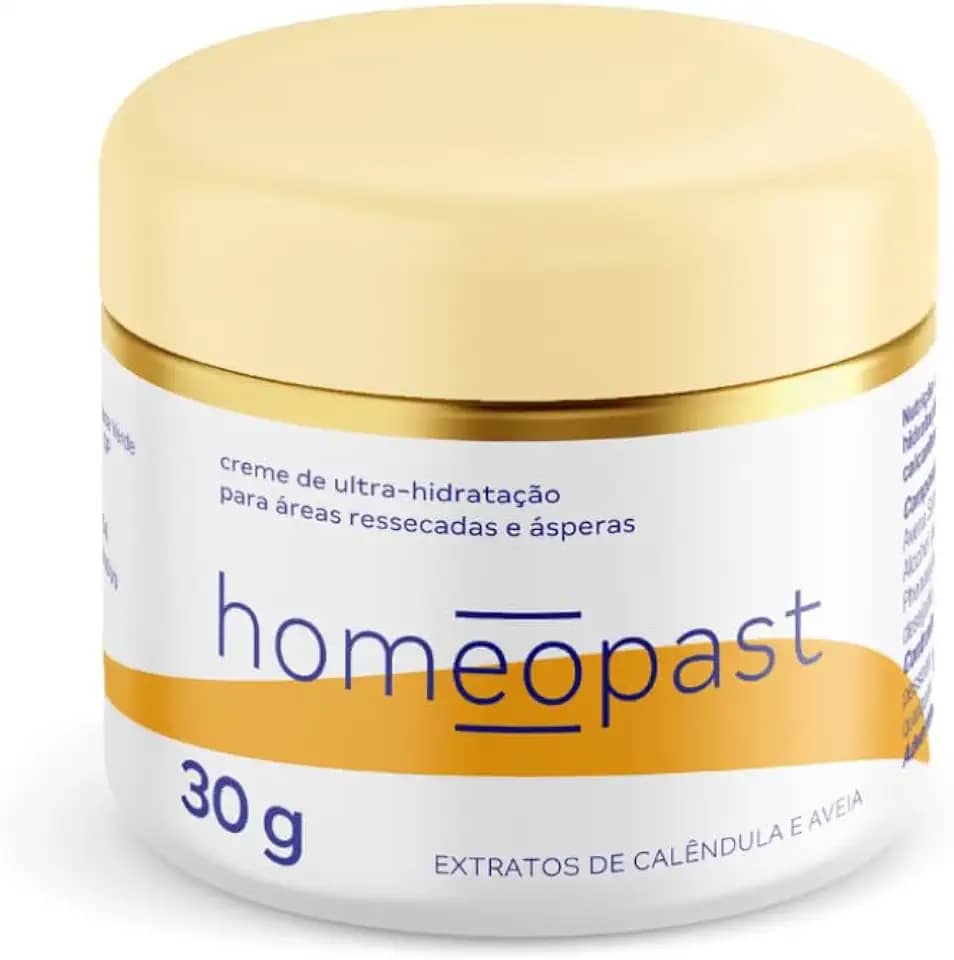 homeopast Ultra Hidratação 30g - Creme Intensivo para Pés Rachados, Ressecamento e Fissuras