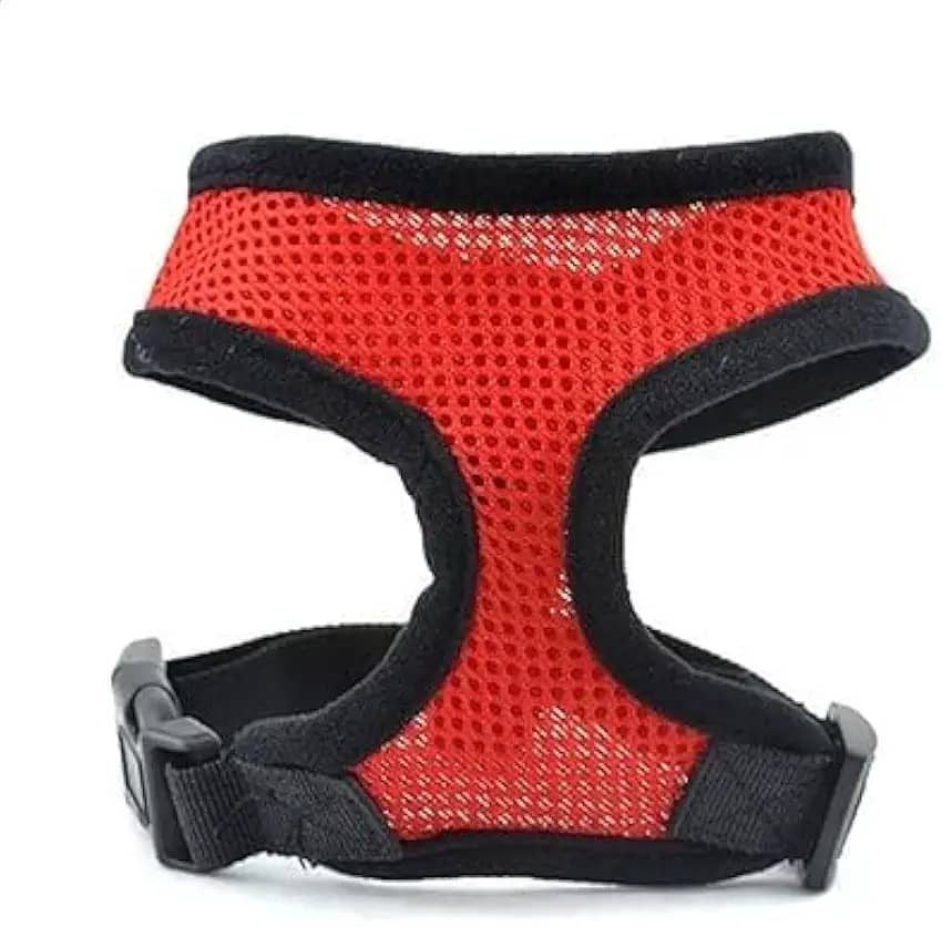 Coleira Peitoral Para Cães E Gatos Ajustável Colete Pet Animais De Pequeno Porte Respirável Para Passeios Tranquilos Sem Estresse Na Cor Vermelha Tamanho PP ao GG (P)