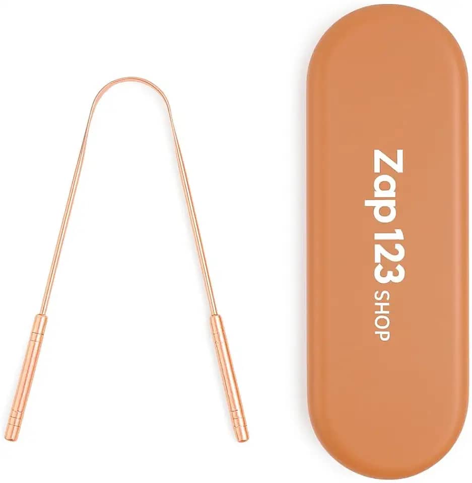 Raspador Limpador De Língua Com Estojo Inox