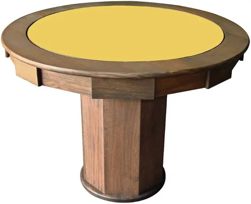 Mesa de Carteado com Gavetas e Porta copos Vintage - 0,90x0,80 - Com xadrez - Havana