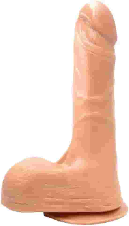 PROTESE PENIS MACICA COM COM ESCROTO E VENTOSA - 17 CMS X 4 CMS - SEXTOYONLINE