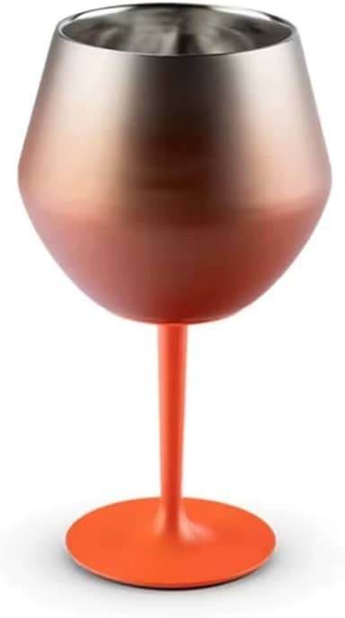 Taça Térmica Inox 2 em 1, 400ml, Copo ou Taça com Haste Removível, Isolamento a Vácuo, Elegante (LARANJA)