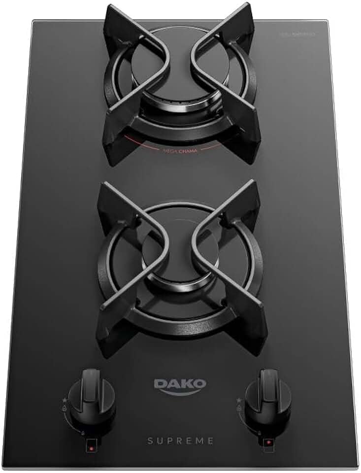 Cooktop 2 Bocas com Mesa de Vidro Dako Supreme Bivolt