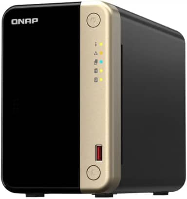 STORAGE NAS QNAP 2 BAIAS INTEL CELERON N5095 4 CORE, 2.9GHZ, 8GB, 2x 2.5 GBE TORRE- TS-264-8G-BR