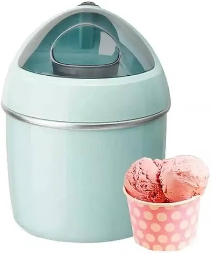 Máquina de Sorvete Elétrica 8W 50/60Hz, Ideal para Casa e Festas, Preparo Rápido de Sorvetes Caseiros