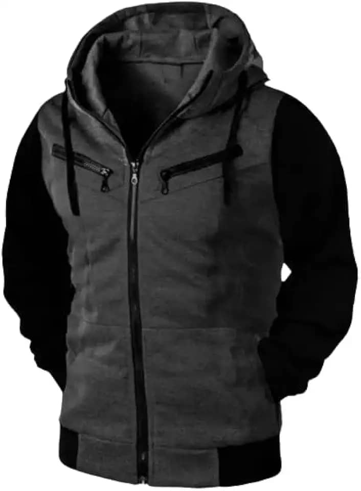 Moletom Blusa De Frio Jaqueta De Zíper Slim Casaco Com Capuz Masculino Feminino