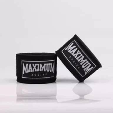 Bandagem de Boxe e Muay Thai, 3 Metros, Proteção para Mãos, Preto, Maximum