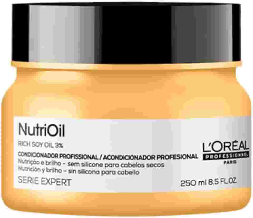 L'Oréal Professionnel NutriOil Máscara de Tratamento para Nutrição Intensa, Ideal para Cabelos Secos e Sem Brilho, com Óleo de Soja, 250g
