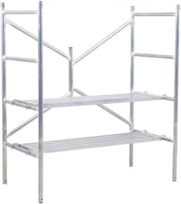 Equipamento De Andaime Dobrável, Plataforma De Andaime Portátil, Torre De Andaime Com Plataforma Antiderrapante Larga, Soldagem De Aço Galvanizado, 165cm/5.4ft