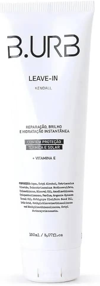 B.URB Leave-In Masculino Premium 150ml – Reconstrução Instantânea, Hidratação Prolongada, Antifrizz, Proteção Térmica e Solar para Todos os Tipos de Cabelo