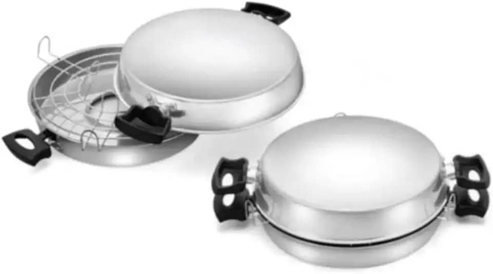 Churrasqueira Grill Para Fogão Em Alumínio Polido