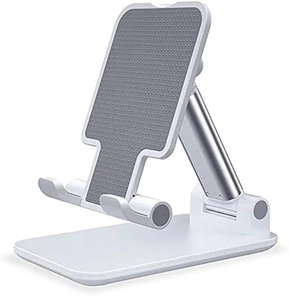 Suporte de Mesa para Celular Ajustável Articulado Tablet Smartphone (Branco)