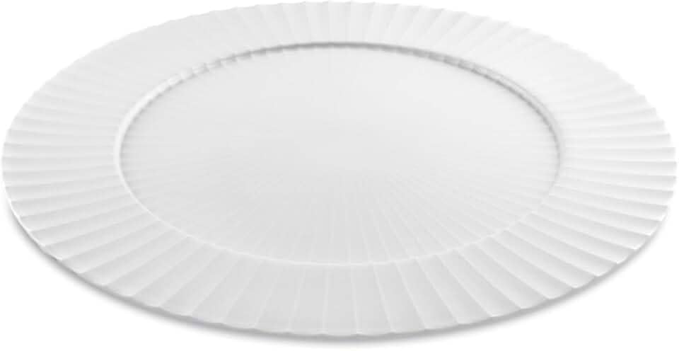 Sousplat Redondo de Plástico 33cm Apoio para Prato Jogo Americano (Branco)