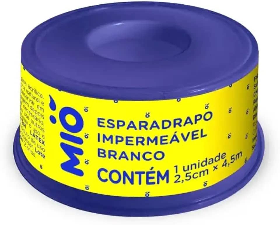 Esparadrapo Impermeável Mió Extra Flexível Branco 2,5cm X 4,5m 1 Unidade