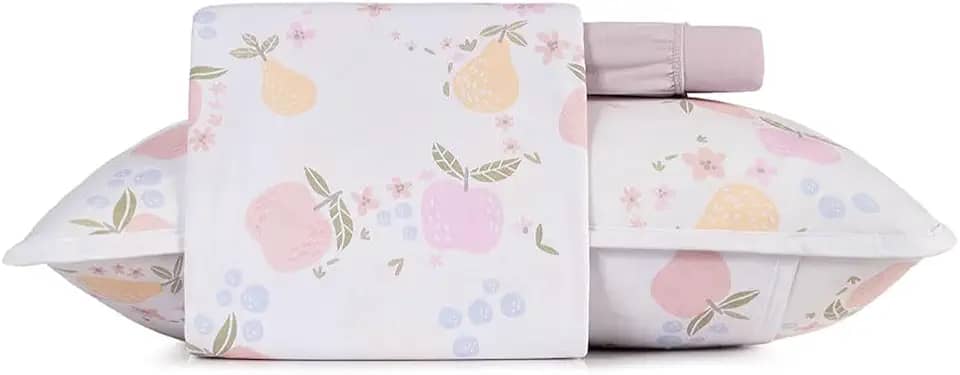 Jogo cama simples 2pc Mundo Kids Malha - Tutti Frutti - Solteiro