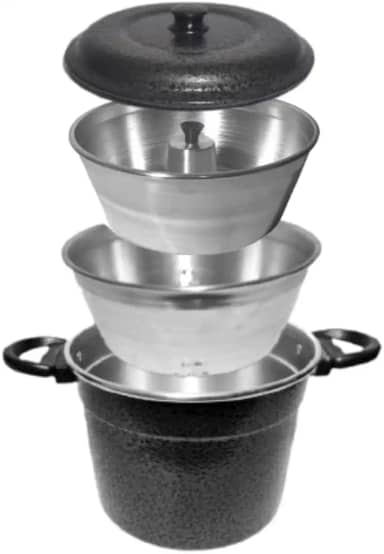 Kit Forma Pudim Banho Maria De Alumínio Reforçado 3X1 Craqueada