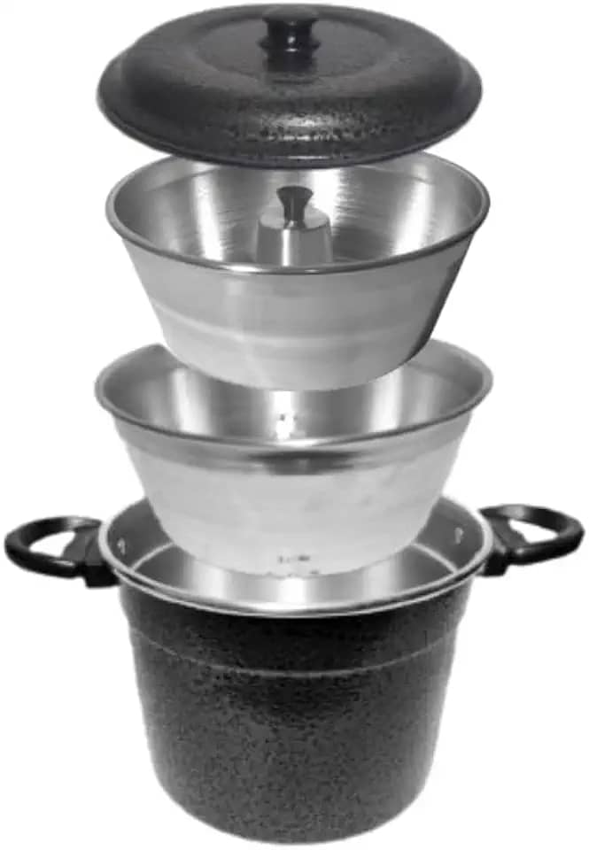 Kit Forma Pudim Banho Maria De Alumínio Reforçado 3X1 Craqueada