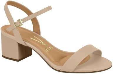 Sandália Feminina Salto Quadrado Glitter Ouro 34 Rosado 6291.900