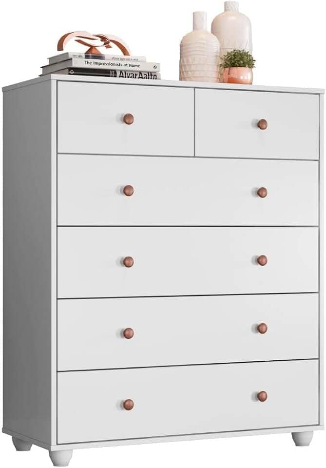 Cômoda 6 gavetas Vittoria branco fosco liso Móveis Albatroz