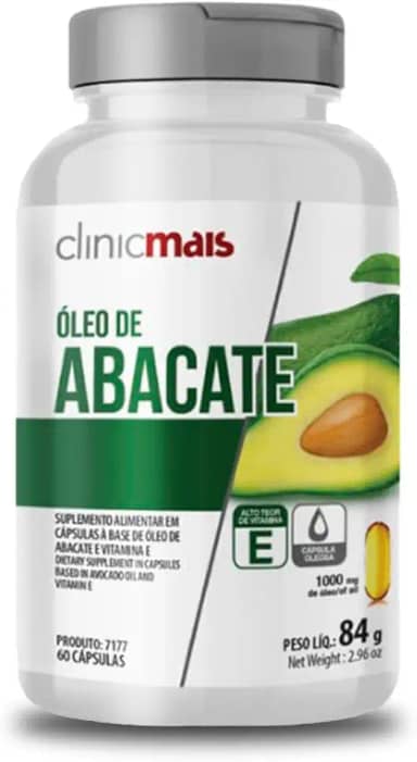 Óleo de Abacate Clinic Mais 60 Cápsulas 1000mg 84g